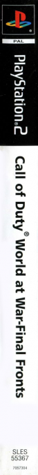 Call Of Duty - World At War - Final Fronts — box-2D-side (FR)