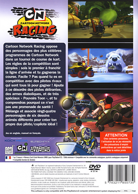 Cartoon Network Racing — box-2D-back (FR)