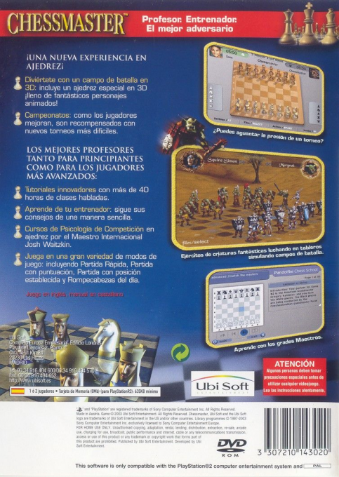 Chessmaster — box-2D-back (SP)
