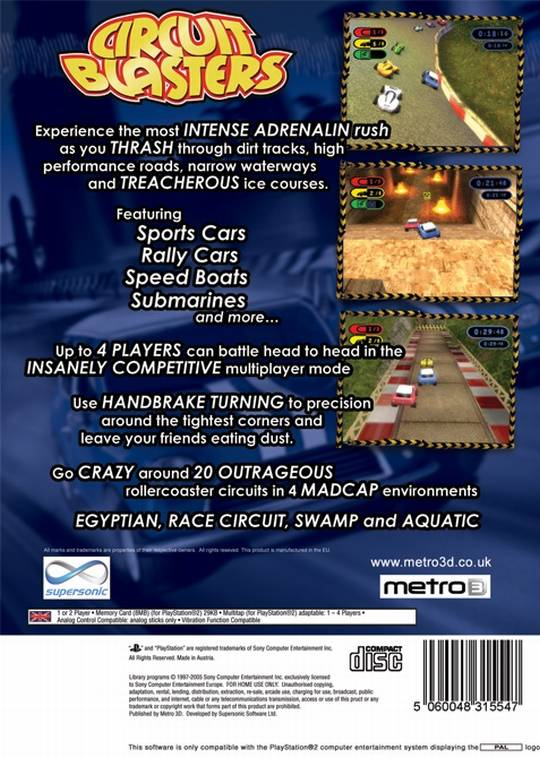 Circuit Blasters — box-2D-back (EU)
