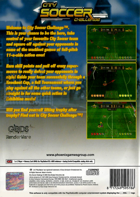 City Soccer Challenge — box-2D-back (EU)