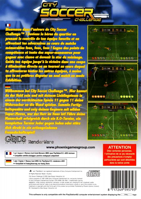 City Soccer Challenge — box-2D-back (FR)
