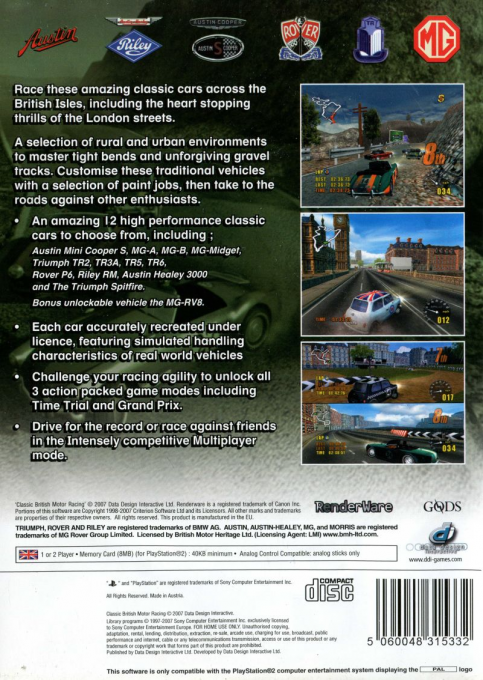 Classic British Motor Racing — box-2D-back (EU)