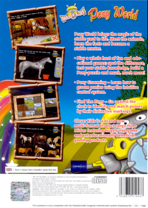 Clever Kids - Pony World — box-2D-back (EU)