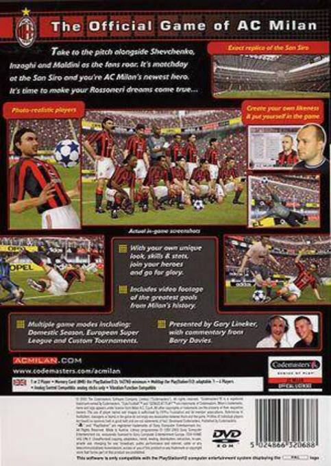 Club Football - AC Milan — box-2D-back (EU)