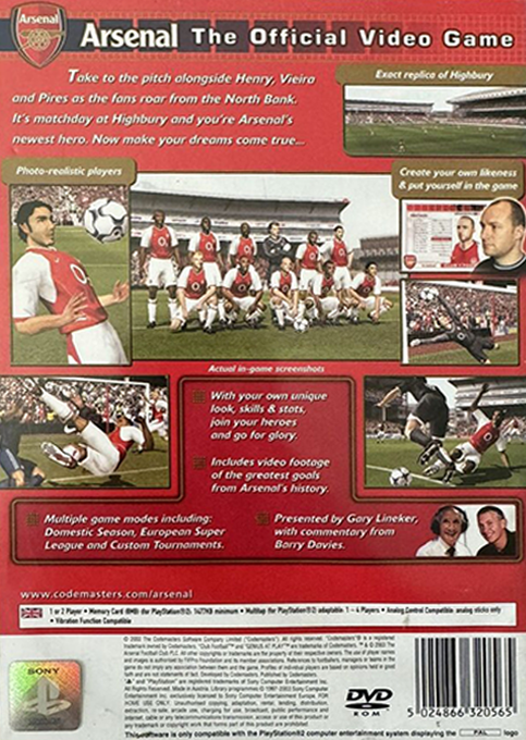 Club Football - Arsenal — box-2D-back (EU)