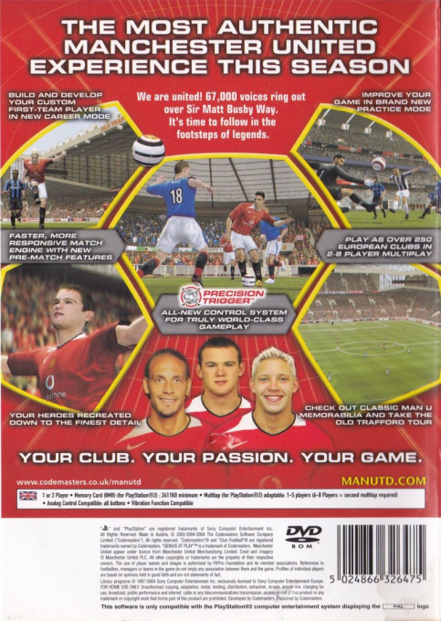 Club Football 2005 - Manchester United — box-2D-back (EU)