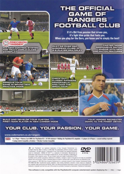 Club Football 2005 - Rangers FC — box-2D-back (EU)