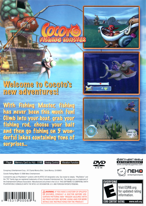 Cocoto Fishing Master — box-2D-back (US)