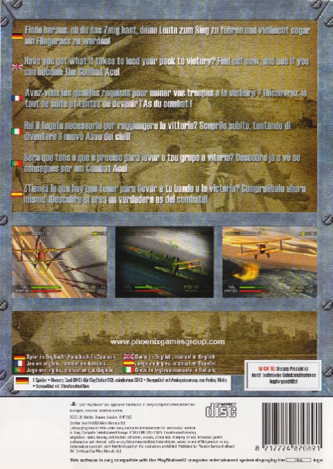 Combat Ace — box-2D-back (EU)