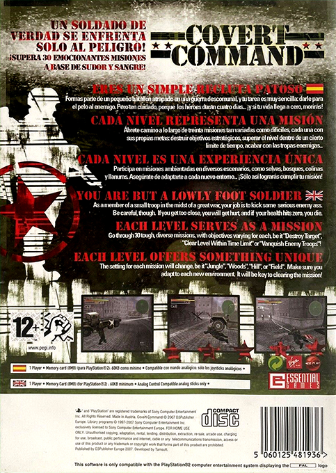 Covert Command — box-2D-back (EU)