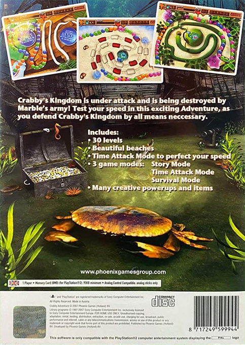 Crabby Adventure — box-2D-back (EU)