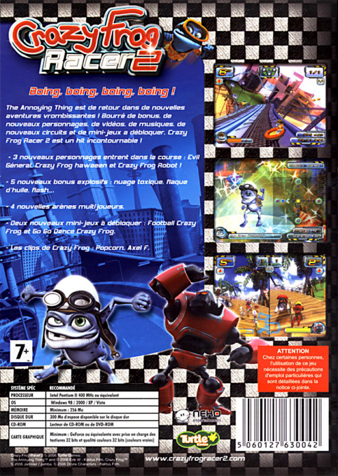 Crazy Frog Racer 2 — box-2D-back (FR)