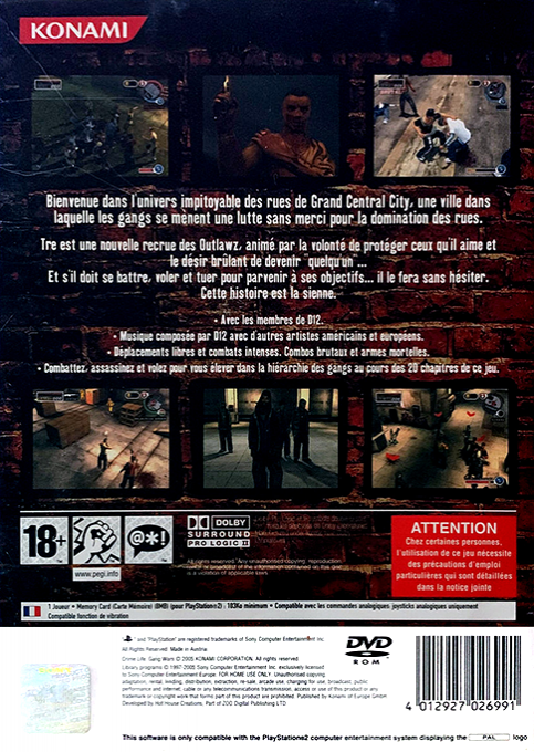 Crime Life - Gang Wars — box-2D-back (FR)