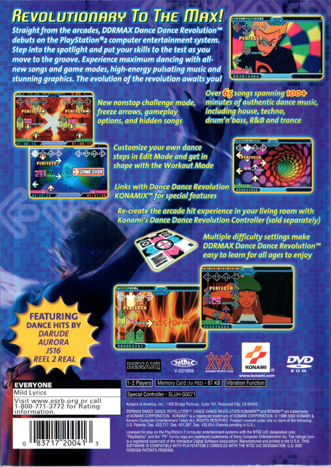Dancing Stage MegaMix — box-2D-back (US)