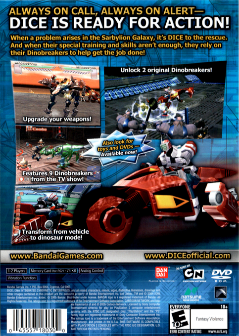 Dice - Dna Integrated Cybernetic Enterprises — box-2D-back (US)