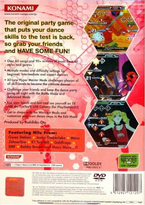 Dancing Stage Supernova 2 — box-2D-back (EU)