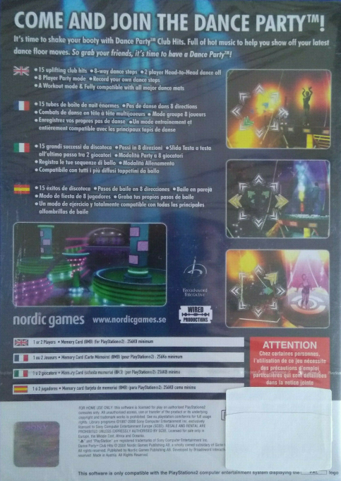 Dance Party Club Hits — box-2D-back (EU)
