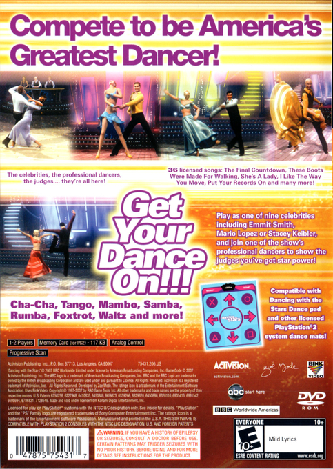 Dancing With The Stars — box-2D-back (US)