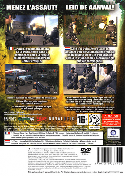 Delta Force - Black Hawk Down - Team Sabre — box-2D-back (FR)