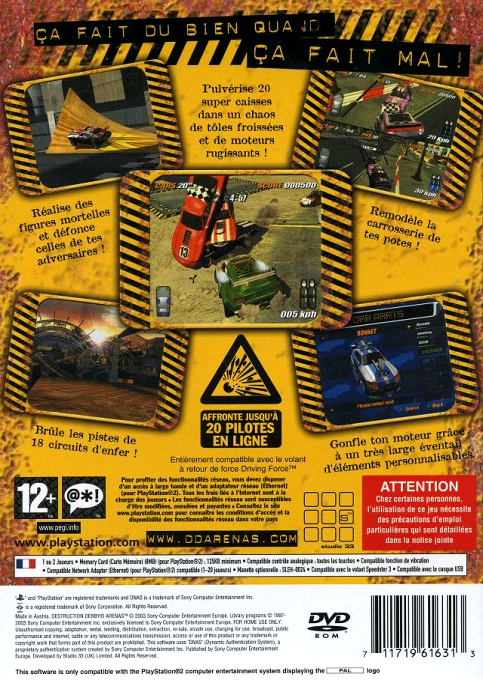 Destruction Derby - Arenas — box-2D-back (FR)