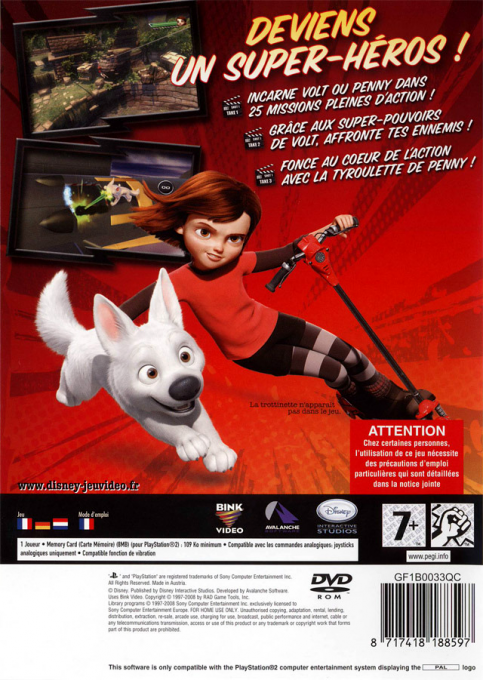 Disney Bolt — box-2D-back (FR)