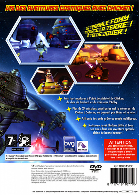 Chicken Little - Ace in Action — box-2D-back (FR)