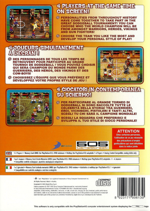 Dodgeball — box-2D-back (EU)