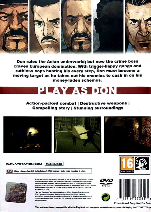 Don 2 : The Game — box-2D-back (EU)