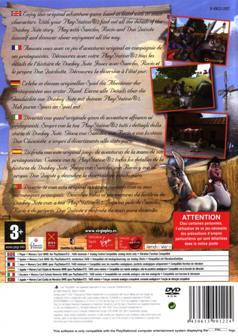 Donkey Xote — box-2D-back (EU)