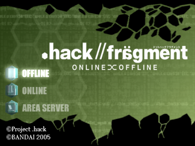 Dot hack - Fragment — sstitle (JP)