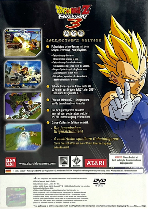 Dragon Ball Z - Budokai 3 - Collector's Edition — box-2D-back (DE)