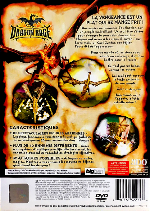 Dragon Rage — box-2D-back (FR)