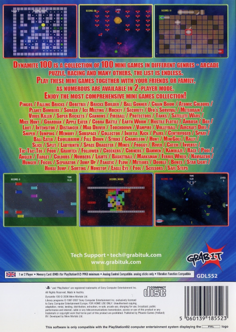 Dynamite 100 — box-2D-back (EU)