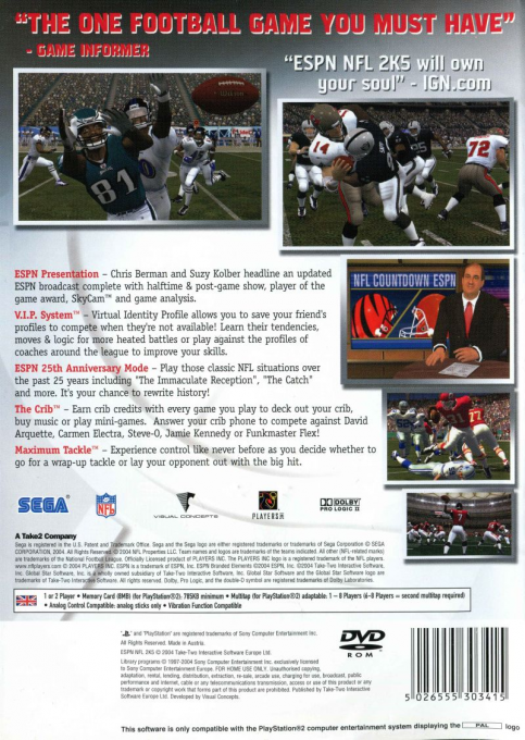 Espn Nfl 2k5 — box-2D-back (EU)