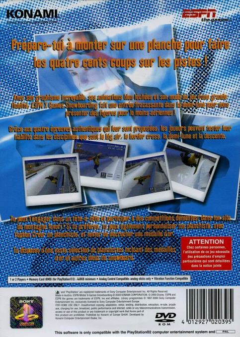Espn Winter X Games Snowboarding — box-2D-back (FR)