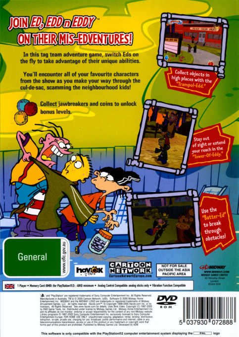 Ed Edd'n Eddy - The Mis-edventures — box-2D-back (AU)
