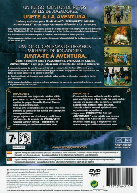 Everquest Online Adventures — box-2D-back (SP)