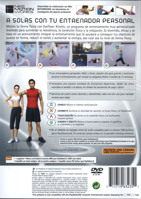 Eyetoy - Kinetic — box-2D-back (SP)