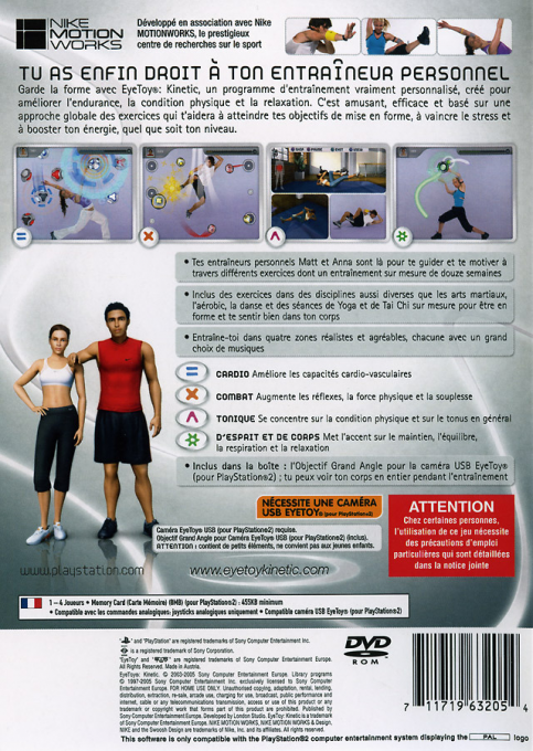 Eyetoy - Kinetic — box-2D-back (FR)