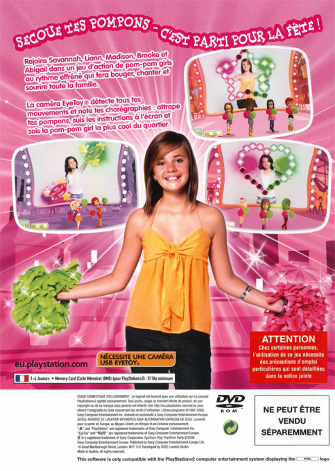 Eyetoy - Play Pompom Party — box-2D-back (FR)