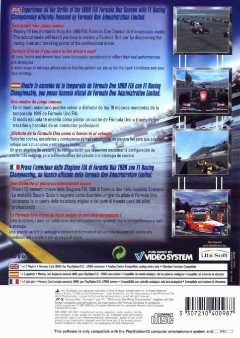 F1 Racing Championship — box-2D-back (EU)