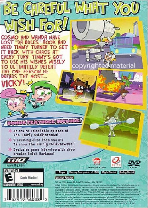 Fairly Odd Parents! - Breakin' Da Rules, The — box-2D-back (WOR)