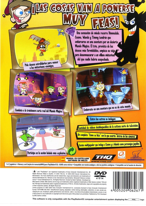 Fairly Odd Parents! - Shadow Showdown, The — box-2D-back (SP)