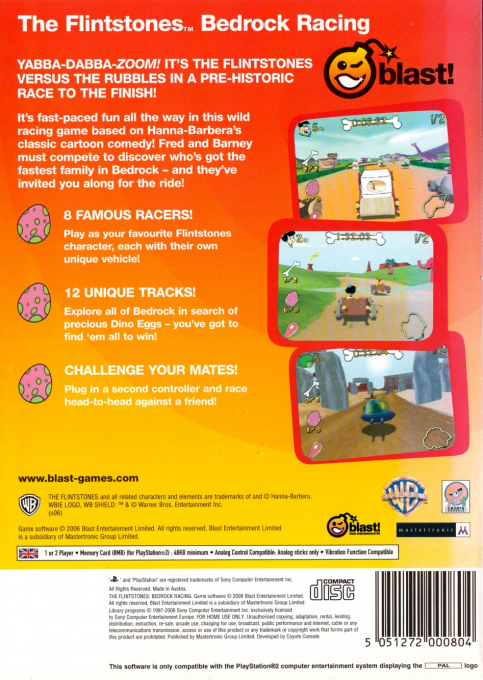 Flintstones - Bedrock Racing, The — box-2D-back (EU)