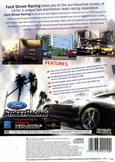 Ford Street Racing — box-2D-back (EU)