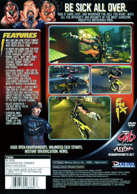 Freestyle Metal X — box-2D-back (US)