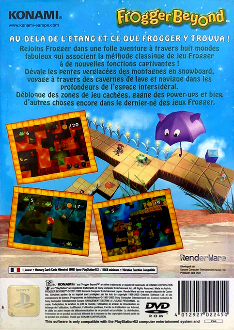 Frogger Beyond — box-2D-back (FR)