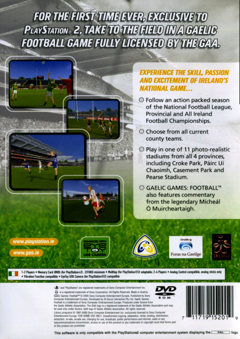 Gaelic Games - Football — box-2D-back (EU)