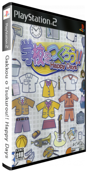 Gakkou O Tsukurou!! Happy Days — box-3D (JP)